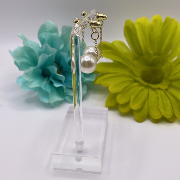 Pearl Drop Dangle Earrings NEW - Picture 3 of 5
